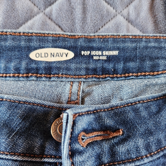 Women's Old Navy Pop Icon Skinny Midrise Blue Jeans Sz 14 - Picture 5 of 5